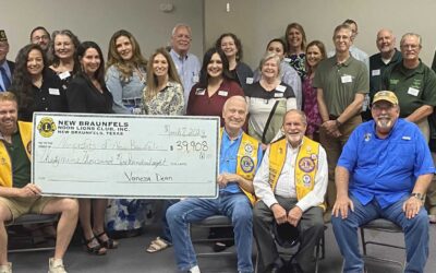 New Braunfels Noon Lions Check Presentation