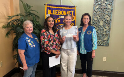 Check Presentation with the Bluebonnet Lions Club!